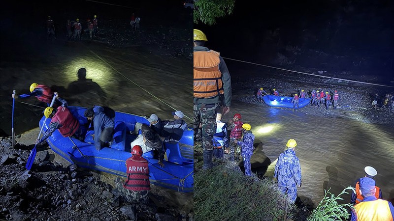 रोशी खोलामा फँसेका ८९ यात्रुको सकुशल उद्धार