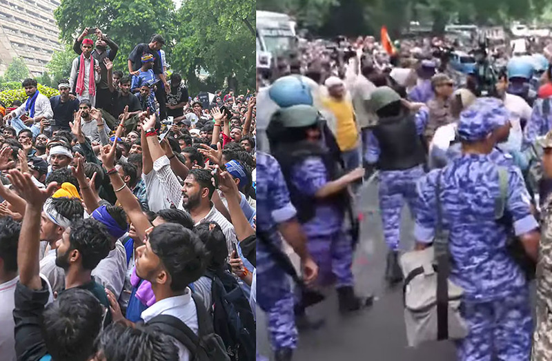 ककरोच जनता पार्टीको 'संसद मार्च' का क्रममा दिल्लीमा तनाव
