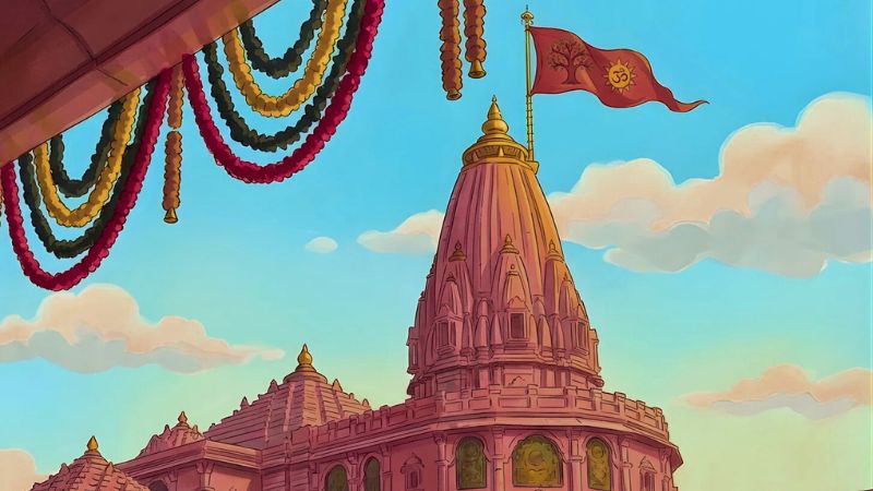 राम मन्दिरमा भएको ध्वजावन्दनः साँस्कृतिक पुनरुत्थानको नविन अध्याय